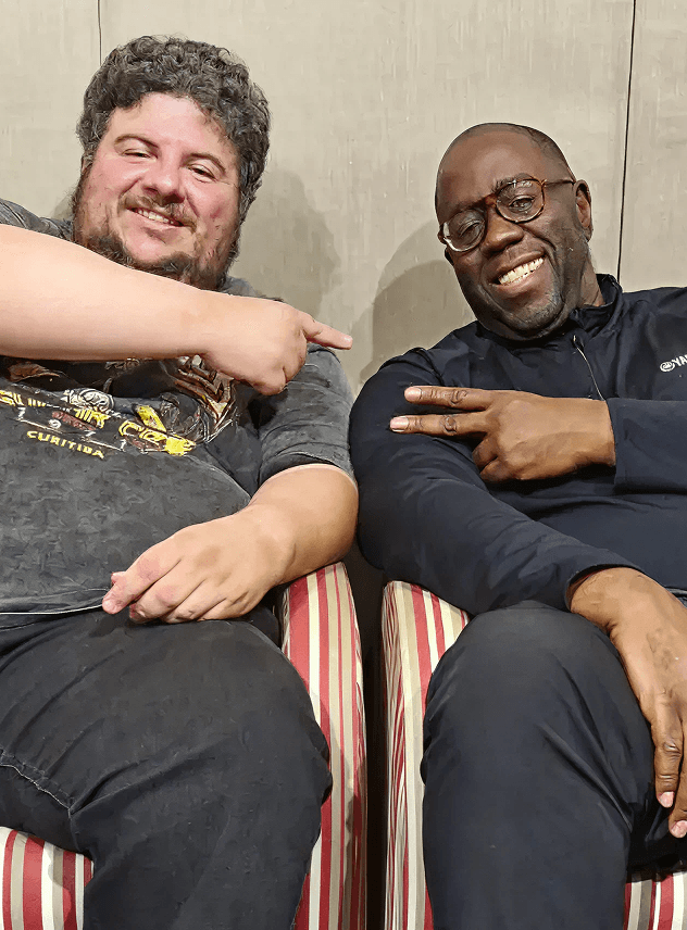 Ricardo Maranhão alongside Tim Carmon during the production of the single "What You Think About Me," the new release from the Ricardo Maranhão Trio.